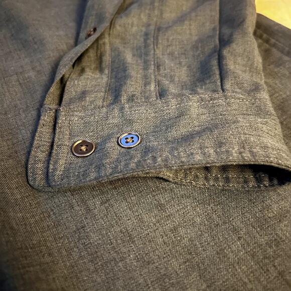 Columbia Gavin Ridge Vented Outdoors Hiking Shirt Mens L Blue Heather - Picture 4 of 8